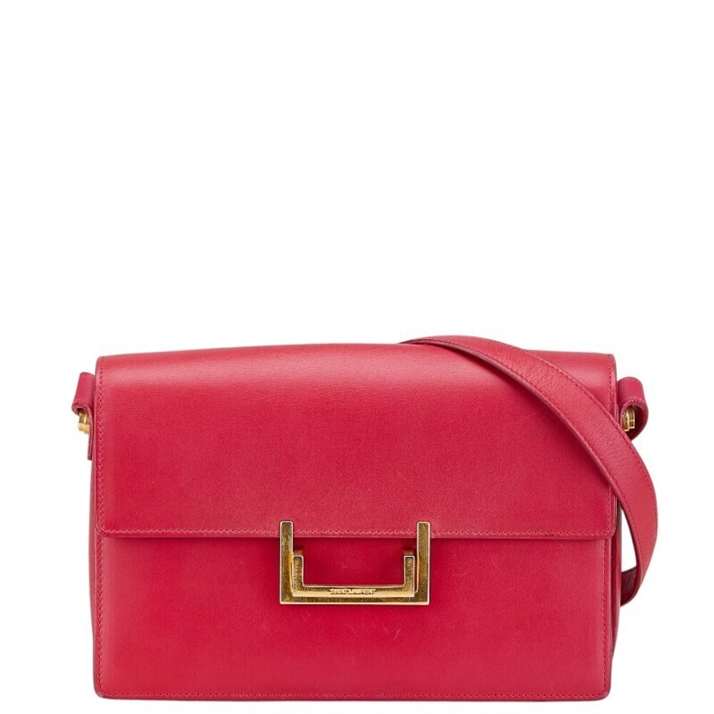 Saint Laurent Loulou Crossbody Bag Pink Leather